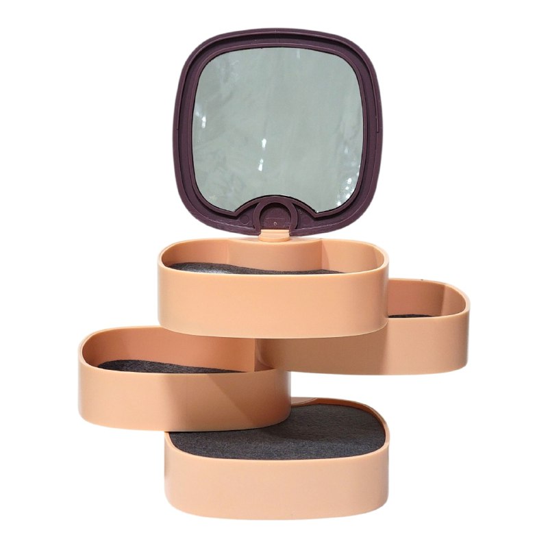 ORGANIZADOR DE JOYAS GIRATORIO COMPACTO Y ELEGANTE 11.2X12.2CM, 3 ESTILOS