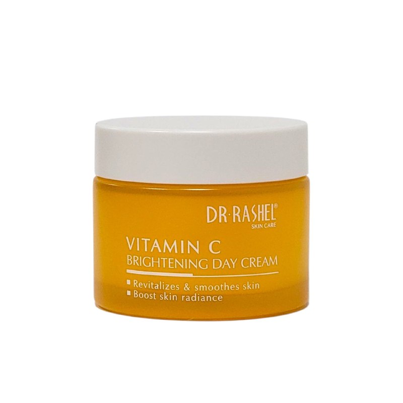 CREMA FACIAL DE DIA ACLARANTE CON VITAMINA C 50G, ILUMINA VISIBLEMENTE TU TONO NATURAL MEEJORANDO LA ELASTICIDAD Y FIRMEZA DE LA PIEL DR RASHEL