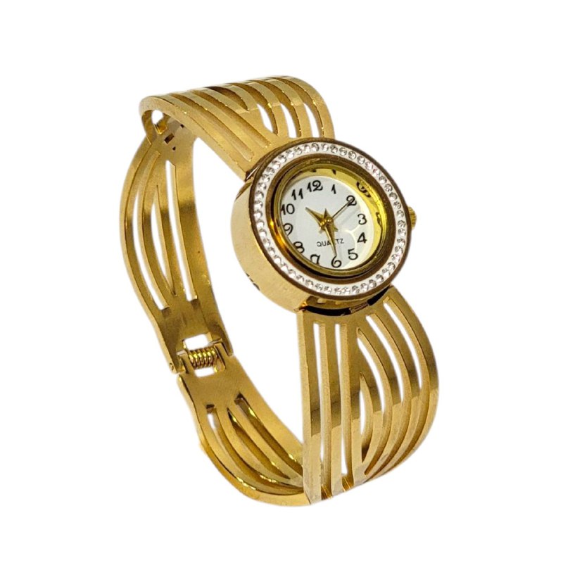 RELOJ ECONÓMICO PARA DAMA DE ACERO CON BAÑO DE ENCHAPE