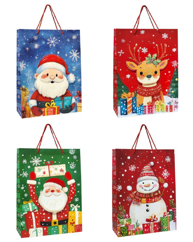 BOLSA DE REGALO NAVIDEÑA GRANDE 30X40X12CM