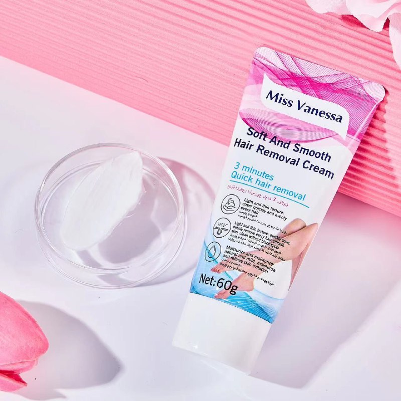CREMA CORPORAL, DEPILADORA SUAVE Y TERSA, 3 MINUTOS RAPIDA, SEDOSA Y REFRESCANTE NO GRASOSO MISS VANESSA 60G