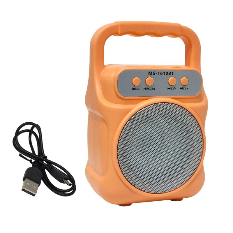 PARLANTE ALTAVOZ INALAMBRICO USB, TF Y RADIO BLUETOOTH, BATERIA DE LARGA DURACION POTENCIA 6W 12X19CM MS-1610BT