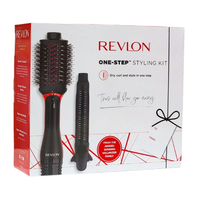 CEPILLO SECADOR PARA EL CABELLO EN KIT, CEPILLO 2 EN 1 SECADOR Y VOLUMIZADOR Y RIZADORA VENTILADO REVLON ONE STEP