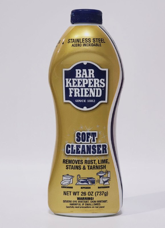 LIMPIADOR DE ACERO INOXIDABLE Y BAÑOS, LIMPIADOR SUAVE QUE ELIMINA EL DESLUMBRAMIENTO, RESIDUOS DE JAON, OXIDO QUE DEJA RESIDUO BRILLANTE BAR KEEPERS 737G