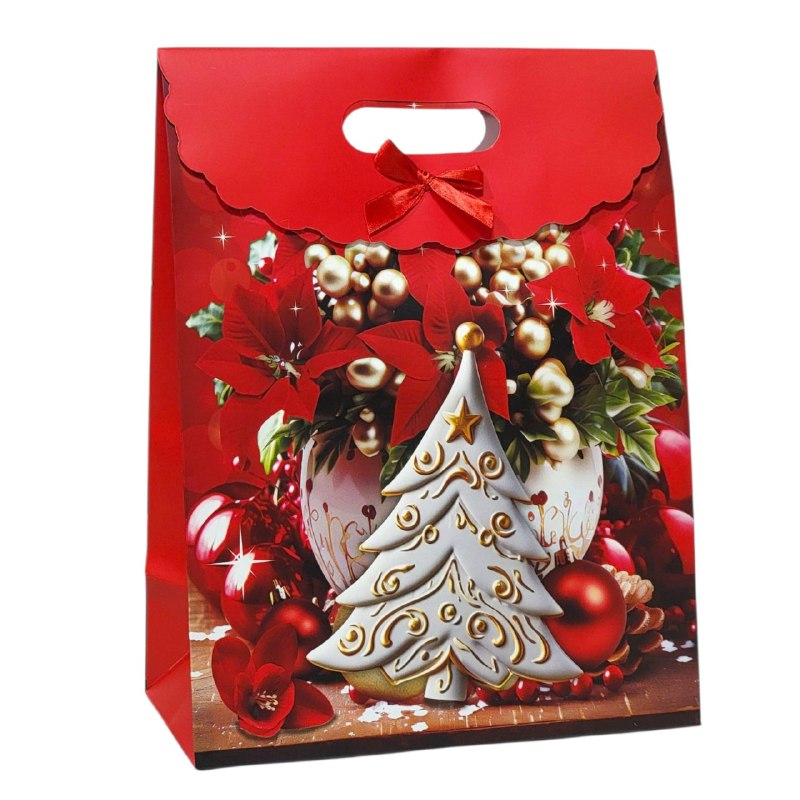 BOLSA DE REGALO NAVIDEÑA EXTRA GRANDE 37X28CM