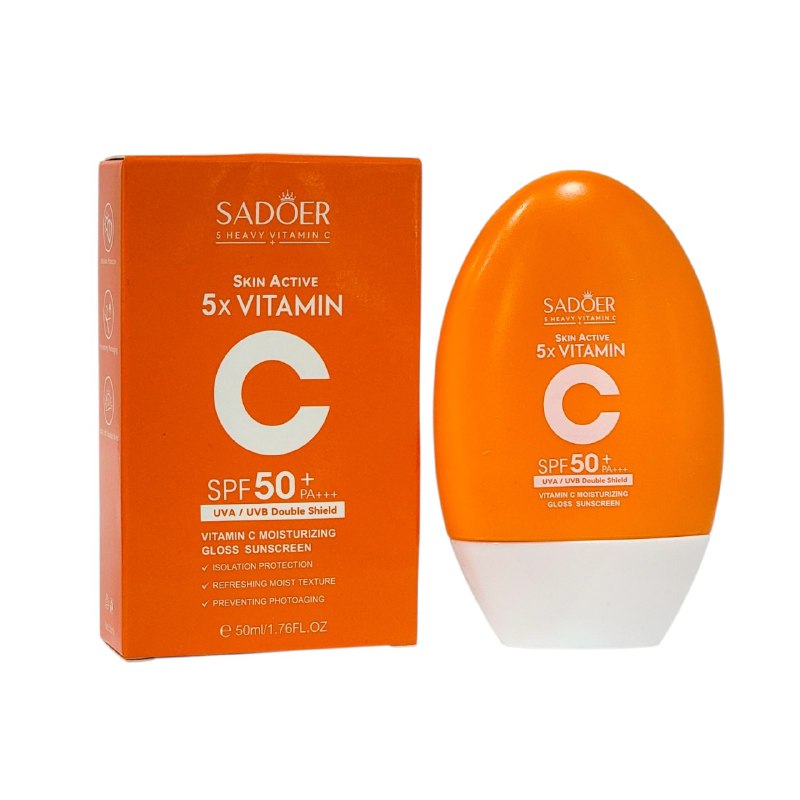 PROTECTOR SOLAR DE VITAMINA C SPF50 HIDRATANTE BRILLANTE SADOER 50ML