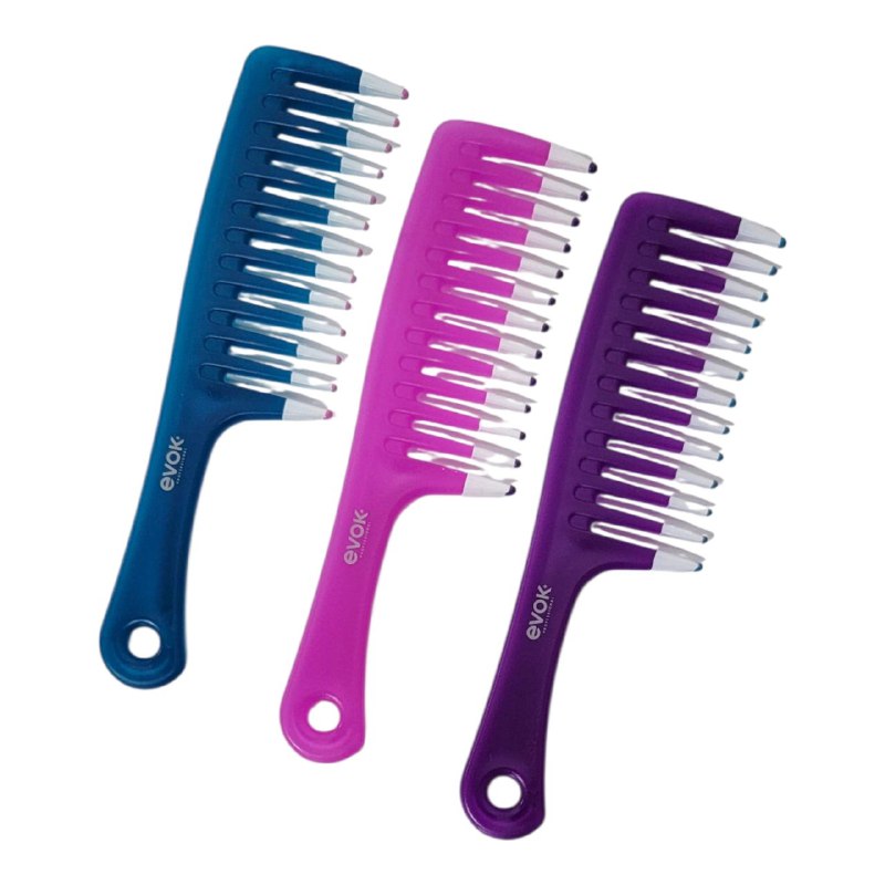 CEPILLO PEINE PARA EL CABELLO, DESENREDANTE, QUITA LOS NUDOS DEL CABELLO, DIENTES ENTRELAZADOS, QUITA LOS NUDOS SIN ESFUERZO Y SUAVEMENTE EVOK