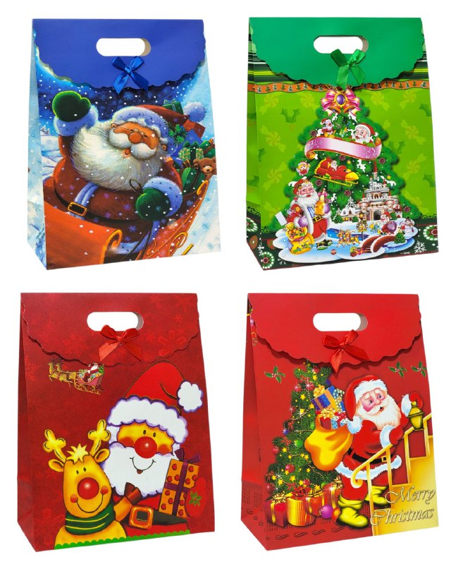 BOLSA DE REGALO NAVIDEÑA EXTRA GRANDE 37X38CM