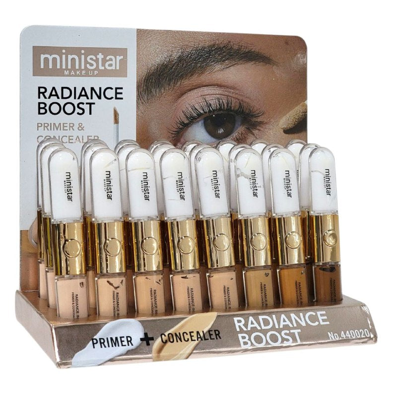 PRIMER Y CONCEALER EN DUO CREMOSO 12ML, DUPE DE KIKO MILANO, FACIL DE APLICAR Y TEXTURA SUAVE MINISTAR