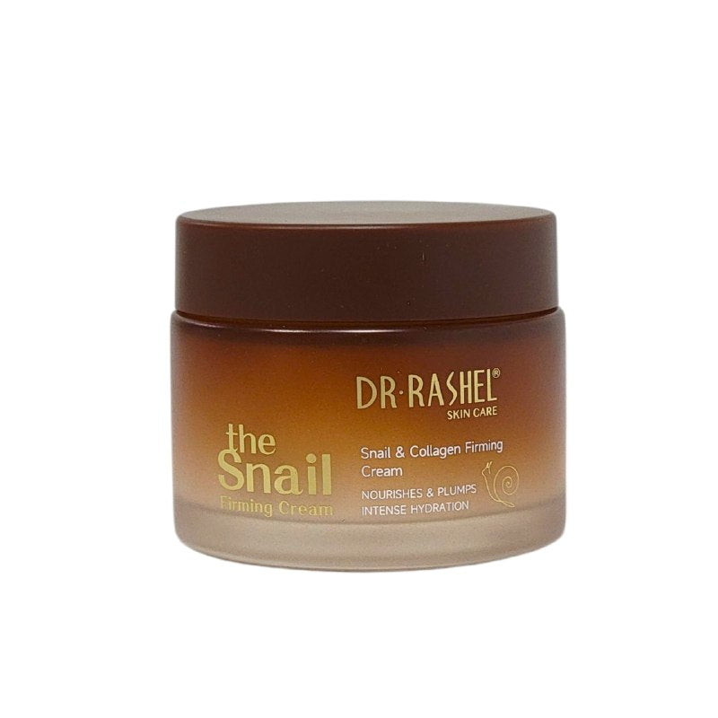 CREMA FACIAL REAFIRMANTE DE CARACOL Y COLAGENO 50G, ESTA CREMA TODO EN UNO BLANQUEA E HIDRATAADE FORMA RAPIDA, UNIFICANDO EL TONO DEJANDO SUAVE E HIDRATADA LA PIEL DR RASHEL