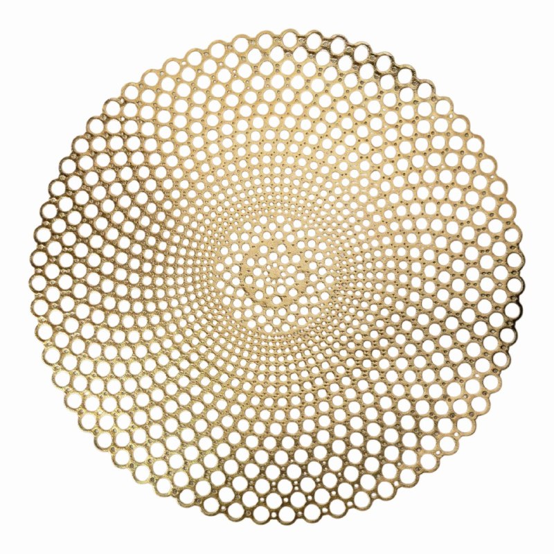 MANTELES INDIVIDUALES REDONDOS NAVIDEÑOS PARA COMEDOR DE COCINA DE PVC ELEGANTE 38CM, 6 ESTILOS