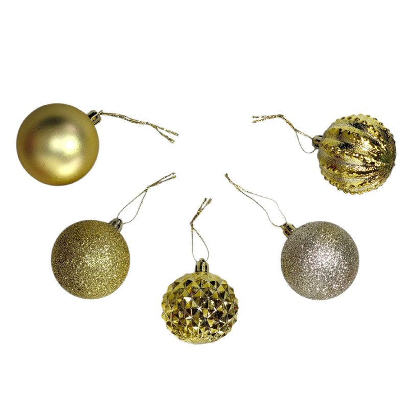 DECORACION ADORNO NAVIDEÑO PAQUETE DE 30 BOLAS DECORATIVAS,6 CM 42X70X64 IDEALES PARA DARLE UN TOQUE UNICO A TU ARBOL DE NAVIDAD