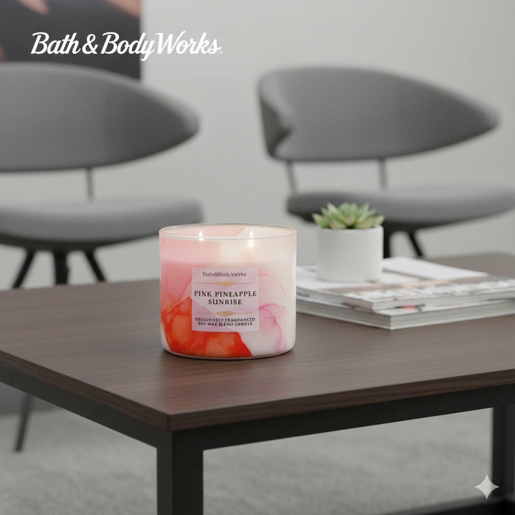 VELA AROMATICA BATH & BODY WORKS PINK PINEAPPLE SUNRISE 411G