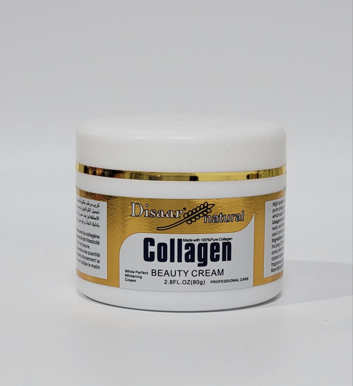 CREMA FACIAL HUMECTANTE ANTIENVEJECIMIENTO DE ALTA CALIDAD, COLAGENO PURO, APORTA ELASTICIDAD A LA PIEL DISAAR NATURAL MADE WITH 100 PURE COLLAGEN 80G