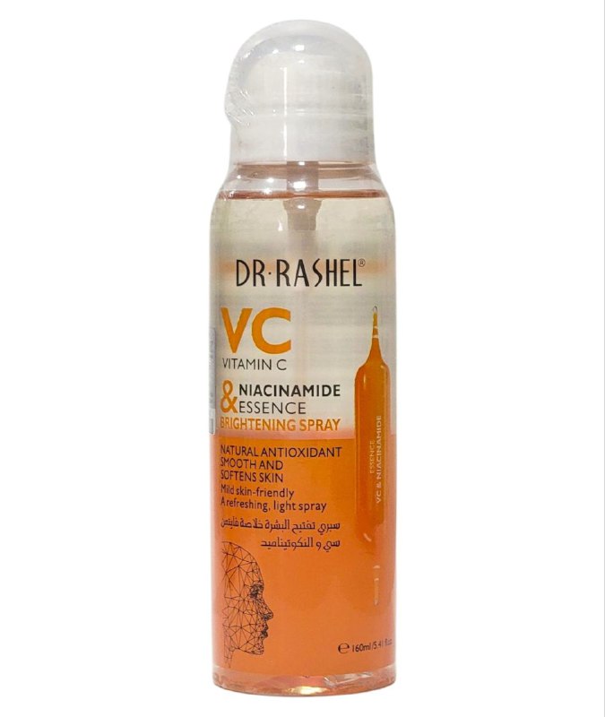 SPRAY FACIAL, LIMPIADOR DE VITAMINA VC Y NIACINAMIDA, ILUMINADOR ANTIOXIDANTE NATURAL, SUAVIZA LA PIEL Y TERSA LIGERO Y REFRESCANTE DR RASHEL 160ML