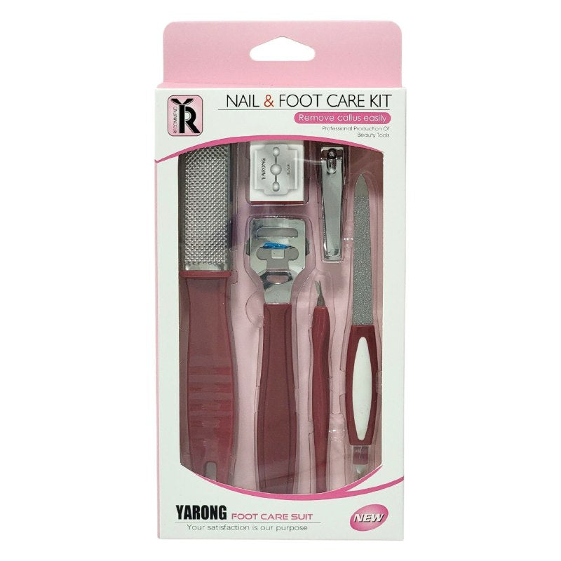 SET DE PEDICURA DE 6 PIEZAS PARA CUIDADO DE UÑAS Y PIES, ESTE KIT COMPLETO REUNE LAS HERRAMIENTAS ESENCIALES PARA MANTENER UÑAS Y PIES IMPECABLES 2 COLORES