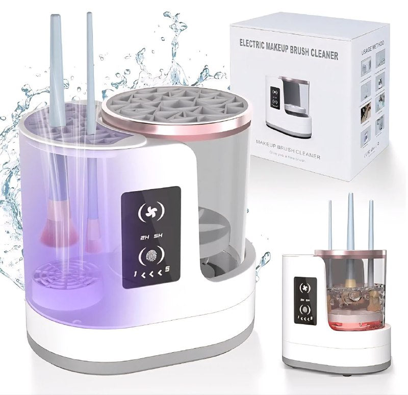 MAQUINA LIMPIADORA DE BROCHAS DE MAQUILLAJE ELECTRICO, LIMPIADOR Y SECADOR AUTOMATICO 2 EN 1, TACTIL USB ELECTRIC MAKEUP BRUSH CLEANER