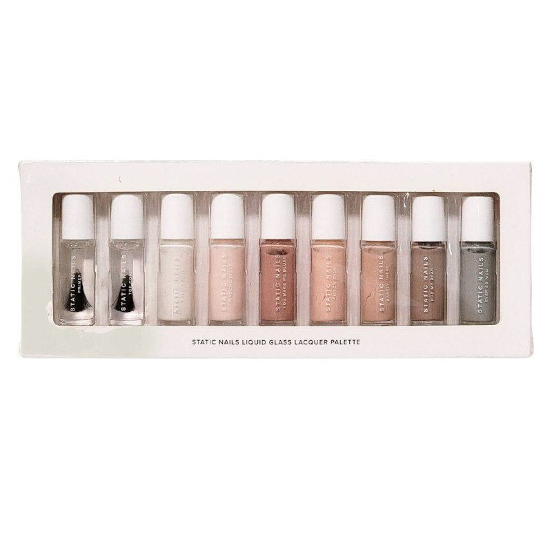 SET DE ESMALTES DE UÑAS LIQUIDO EDICION LIMITADA STATIC NAILS 9UNDX45ML