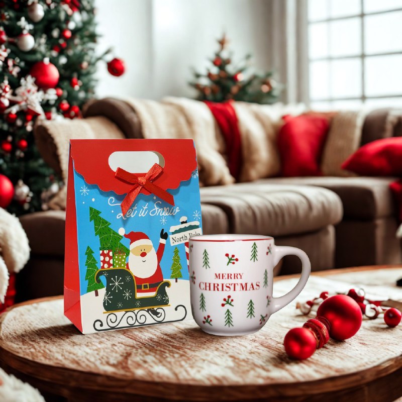 BOLSA DE REGALO NAVIDEÑA MINI PEQUEÑA 16X12CM