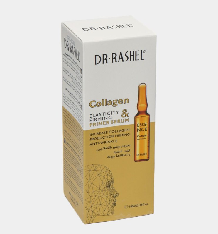 SUERO FACIAL DE COLAGENO, PREBASE REAFIRMANTE Y ELASTICIDAD, AUMENTA LA PRODUCCION DE COLAGENO, EFECTO ANTIARRUGAS PARA LA PIEL DR RASHEL 100ML