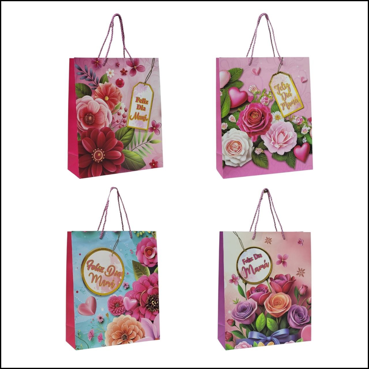 BOLSA DE REGALO PARA MAMÁ MEDIANA 32X26X10CM