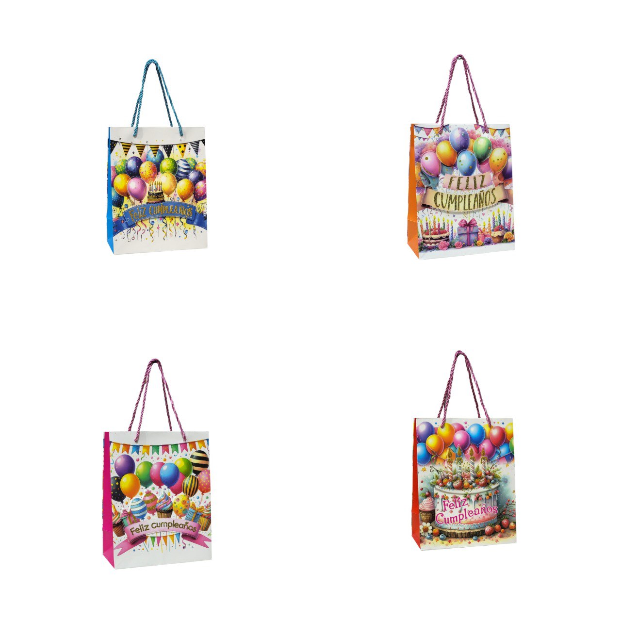 BOLSA DE REGALO DE CUMPLEAÑOS PEQUEÑA 23X18X10CM