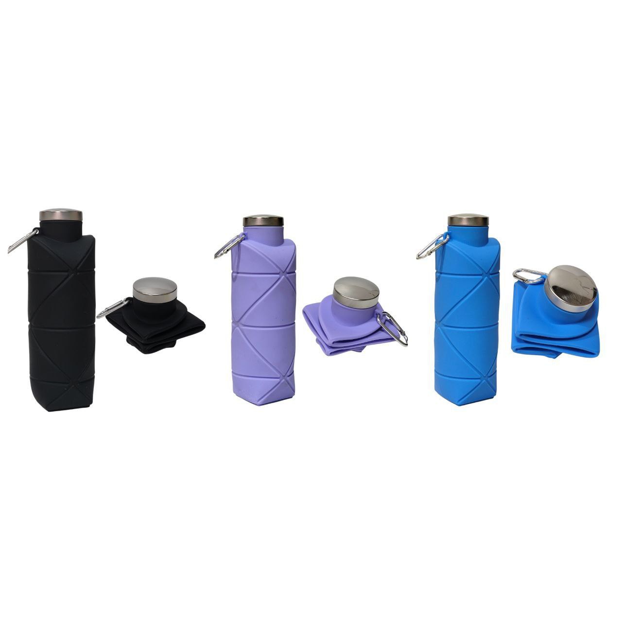 BOTELLA DE AGUA DE SILICONA PLEGABLE 600ML