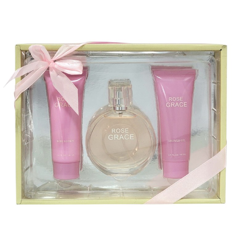 SET ROSE GRACE EDP 100ML, BODY LOTION 80ML, SHOWER GEL 80ML (M)