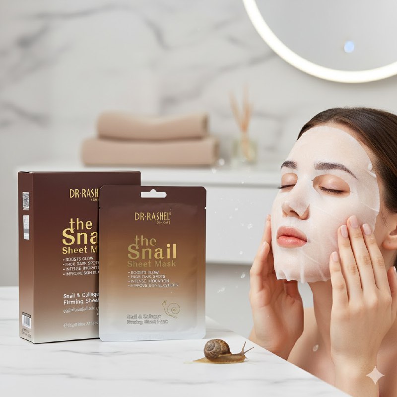 MASCARILLA FACIAL DE CARACOL Y COLAGENO HIDRATANTE REJUVENECEDOR 25GX10UND, LAMINA NATURAL QUE SE AJUSTA PERFECTAMENTE AL ROSTRO PERMITIENDO UNA ABSORCION PROFUNDA Y EFECTIVA DEJANDO LA PIEL SUAVE Y CON BRILLO DR RASHEL