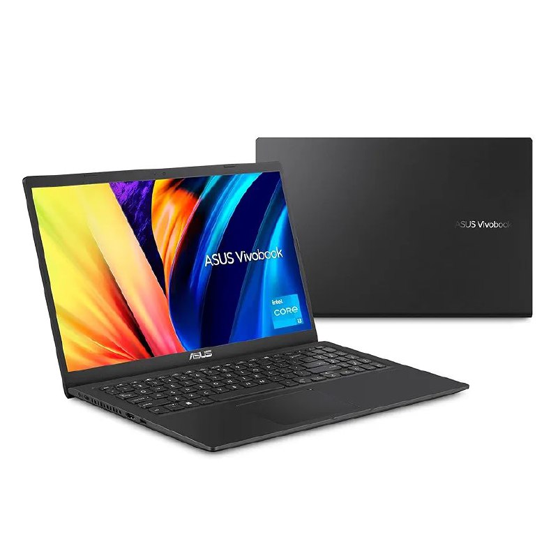COMPUTADORA LAPTOP ASUS VIVOBOOK, DELGADA, PANTALLA FHD 15.6", PROCESADOR i3-11 11 GENERACION, RAM 4GB DDR4, WINDOWS 11, COLOR NEGRO INDIE