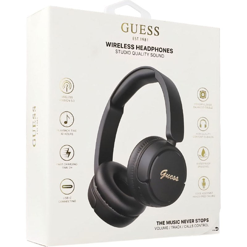 AUDIFONOS AURICULARES INALAMBRICOS, SONIDO CON CALIDAD DE ESTUDIO, BATERIA 32H, CARGA RAPIDA 2H, USB C, GRAVES POTENTES Y AGUDOS EQUILIBRADOS GUESS
