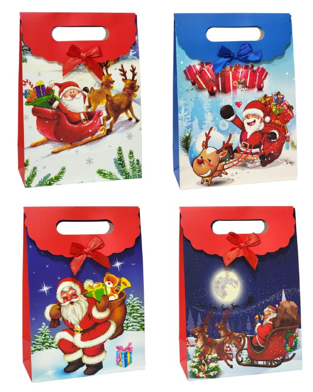 BOLSA DE REGALO NAVIDEÑA MEDIANO 27X19CM