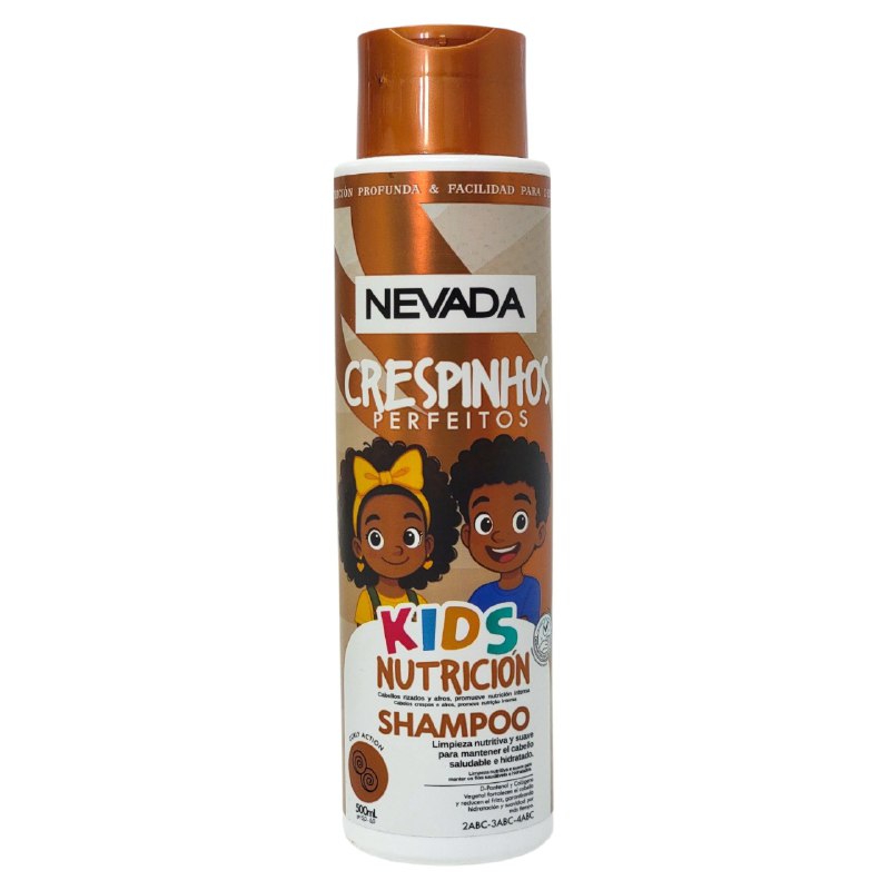 SHAMPOO PARA EL CABELLO PARA NIÑOS HIDRATANTE RIZADOS Y AFROS NEVADA KIDS 500ML