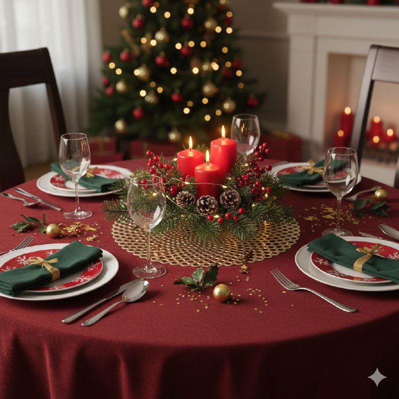 MANTELES INDIVIDUALES REDONDOS NAVIDEÑOS PARA COMEDOR DE COCINA DE PVC ELEGANTE 38CM, 6 ESTILOS