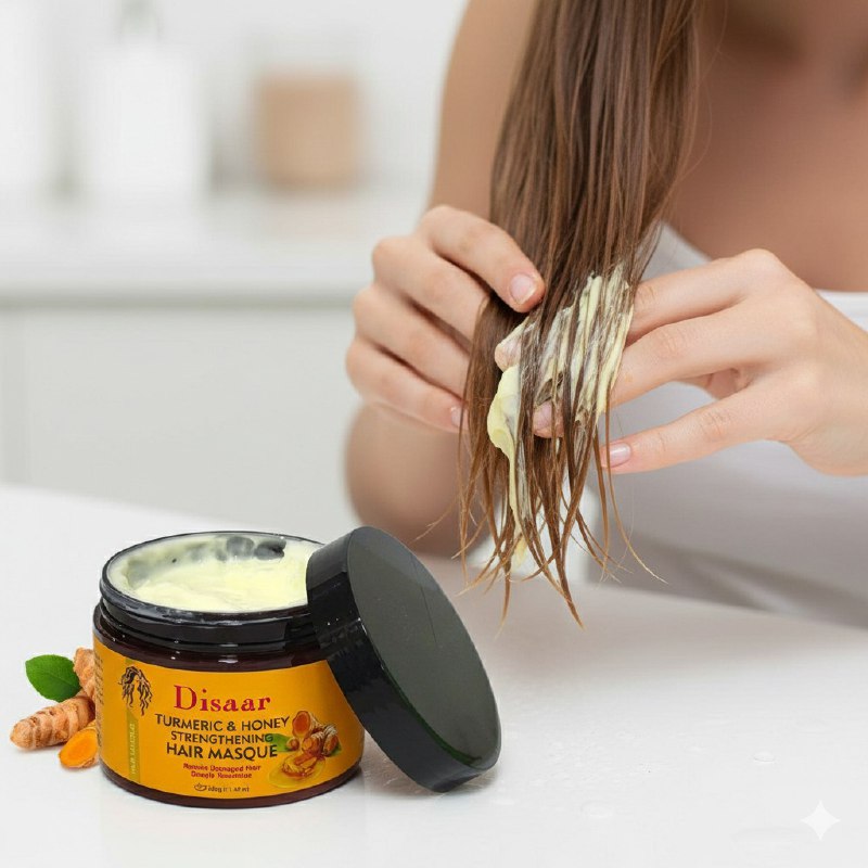 MASCARILLA PARA EL CABELLO CON CURCUMA Y MIEL FORTALECEDORA DISAAR 340G