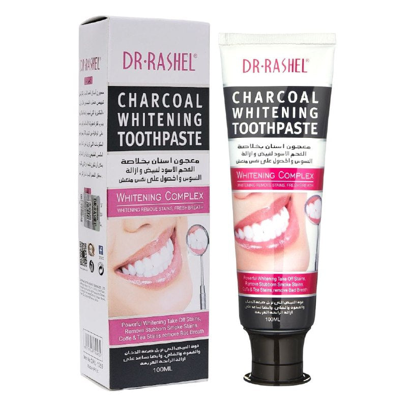 PASTA DENTAL BLANQUEADORA CON CARBON ACTIVADOR DR RASHEL 100ML