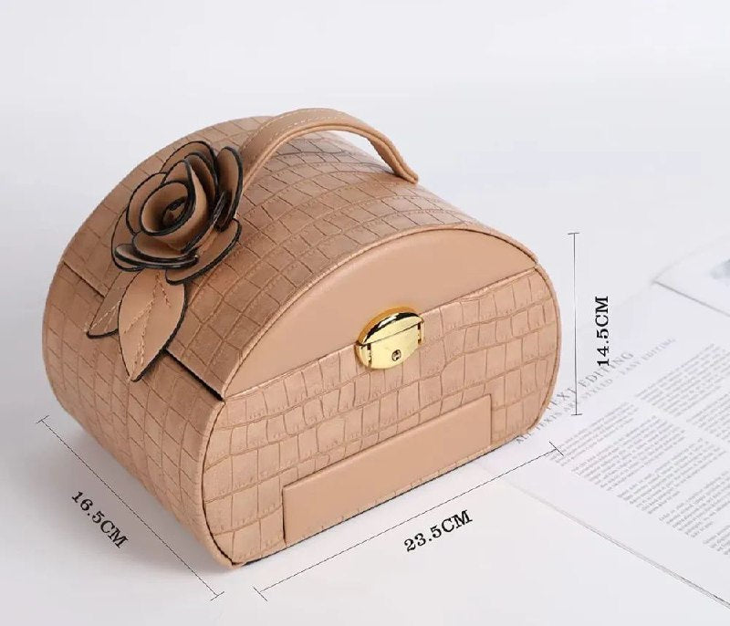 ORGANIZADOR JOYERO ELEGANTE PORTATIL, CAJA DE ALMACENAMIENTO DE JOYAS, FACIL DE TRANSPORTAR