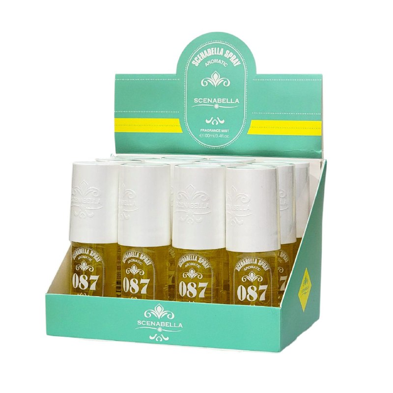 SPRAY PERFUMADO PARA EL CABELLO Y CUERPO SCENABELLA SPRAY AROMATIC 087 LECHE DE COCO, ARENA, NARDO, YLANG, VAINILLA Y AMBAR 100ML