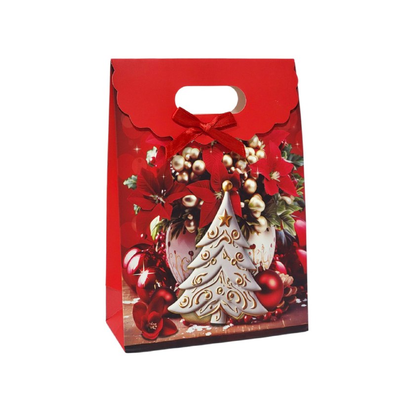 BOLSA DE REGALO NAVIDEÑA MINI MEDIANO 14X21CM