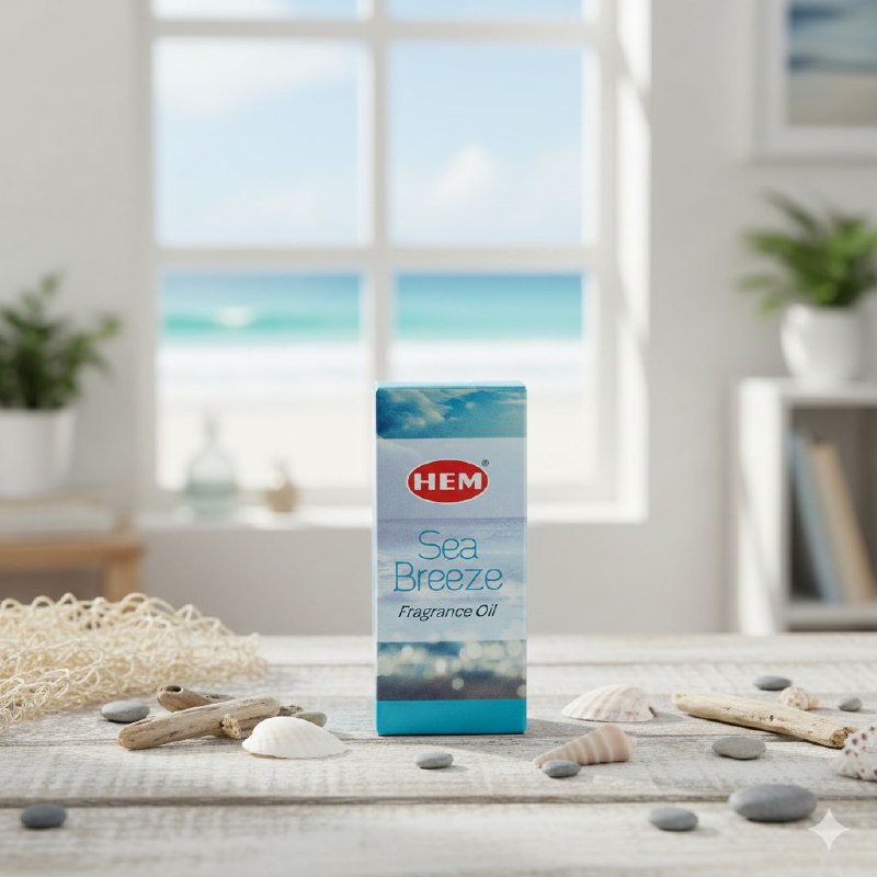 ACEITE AROMATICO ESENCIAL DE BRIZA DEL OCEANO PARA USAR EN DIFUSORES Y AROMATERAPIAS HEM 10ML