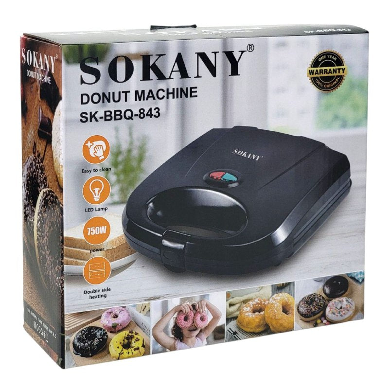 MAQUINA DE MINI DONAS 750W DE FUERZA SK-BBQ-843 SOKANY