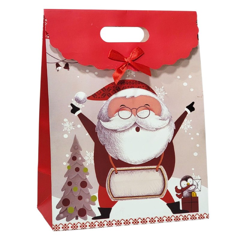 BOLSA DE REGALO NAVIDEÑA GRANDE 37X28CM