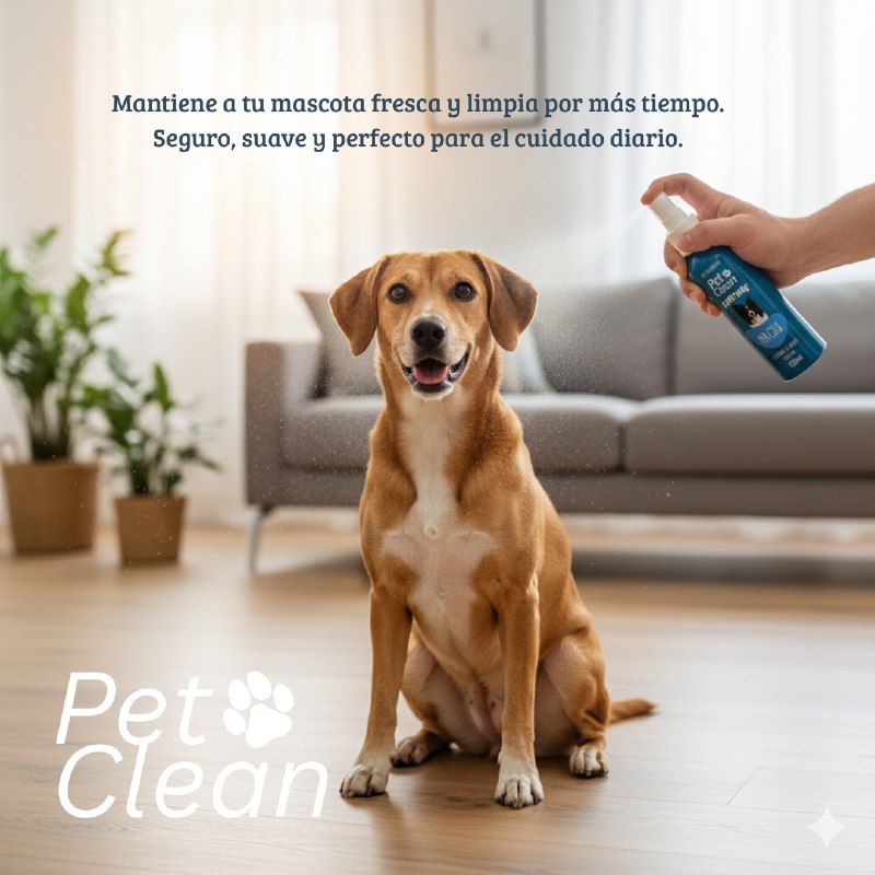 PERFUME PARA PERROS MACHOS AROMA FRESCO Y VARONIL PET CLEAN 120ML