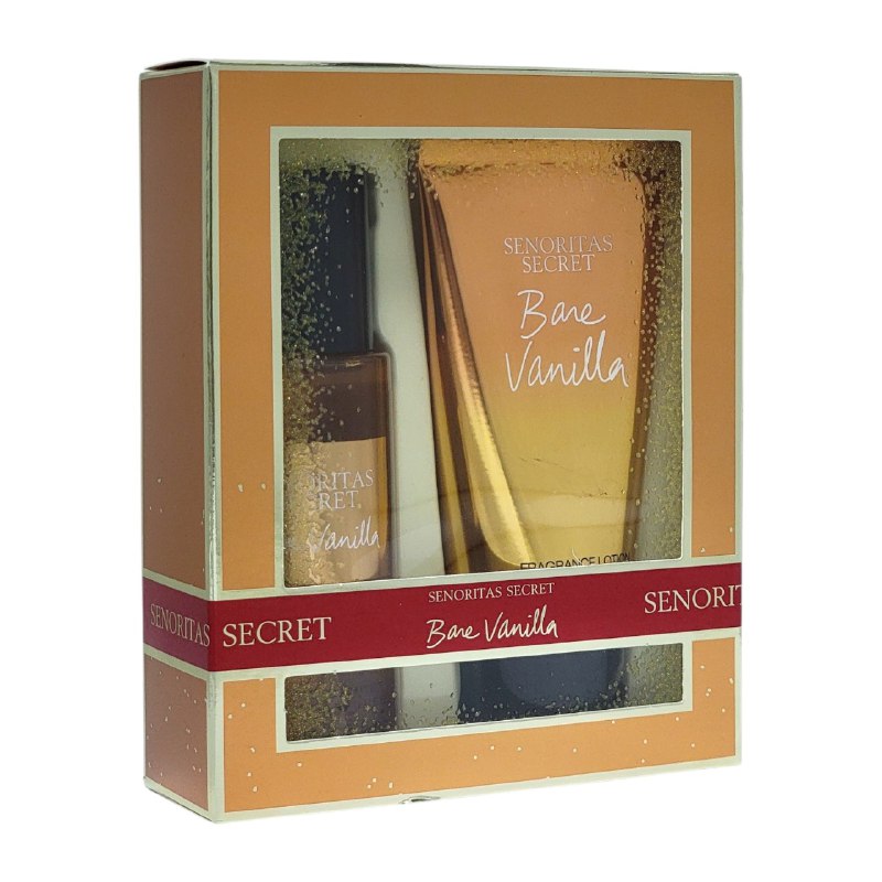 SET SENORITAS SECRET BANE VANILLA SPLASH 75ML, BODY LOTION 75ML (M) (AROMA SIMILAR VS BARE VANILLA)