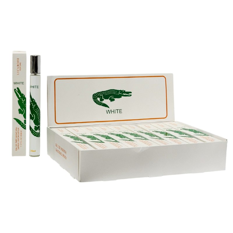 PERFUME EN TUBO PARA HOMBRE WHITE EDP 35ML (H) (AROMA SIMILAR LACOSTE BLANC PURE)