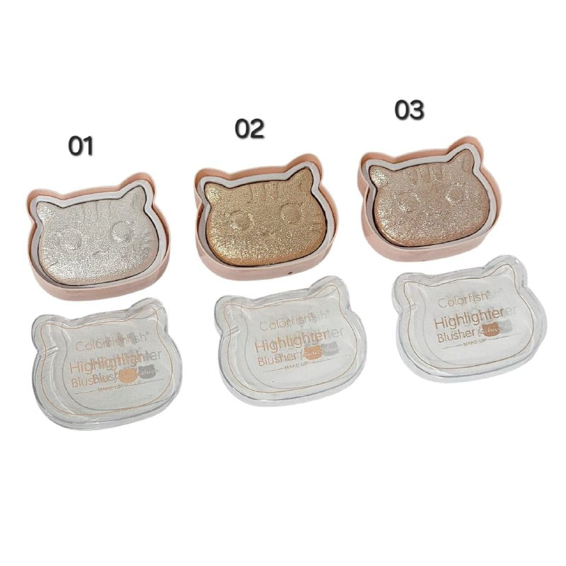 ILUMINADOR DE MAQUILLAJE Y COLOREADOR COLORFISH 3 TONOS