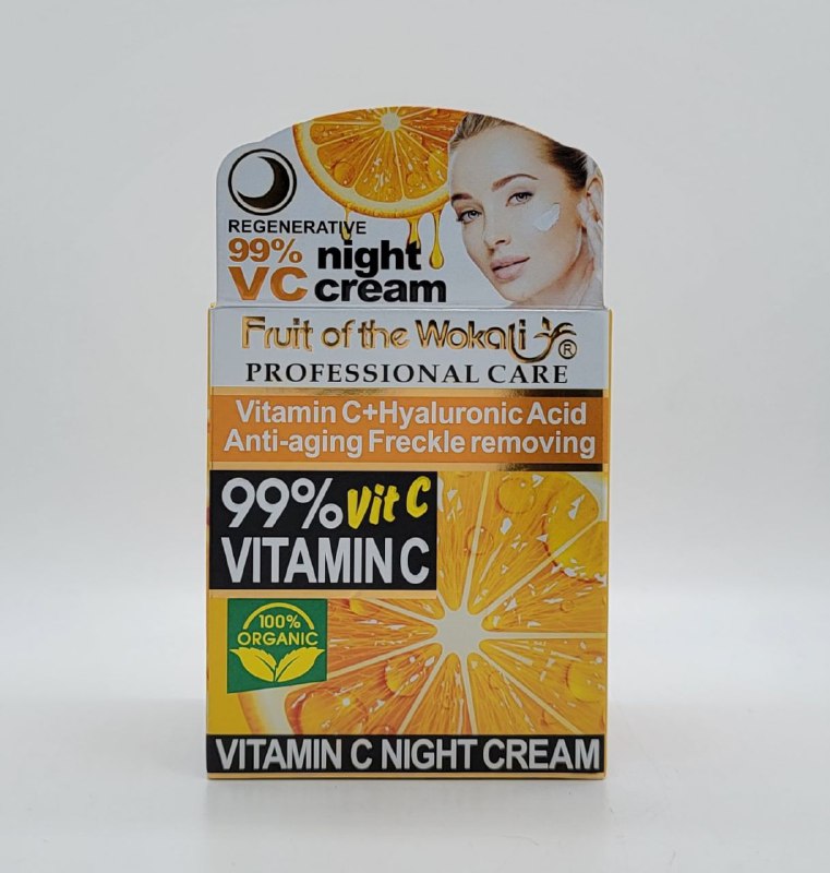 CREMA FACIAL DE NOCHE CON VITAMINA C FRUIT OF THE WOKALI 50G