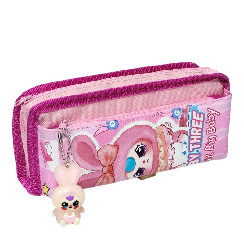 CARTUCHERA DE LABUBU QUE COMBINA ORGANIZACION IMPECABLE CON DISEÑO IRRESISTIBLE 3 COLORES