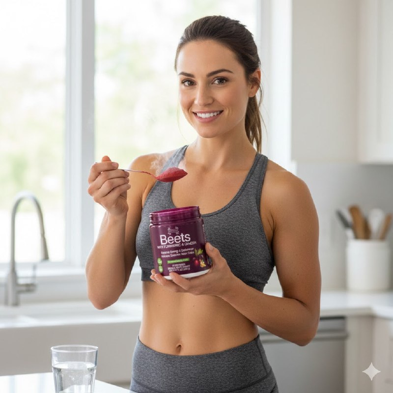 VITAMINA EN POLVO SUPLEMENTO DE REMOLACHA CURCUMA Y JENGIBRE QUE APOYA LA ENERGIA Y RESISTENCIA NUTRITIONARY 200G