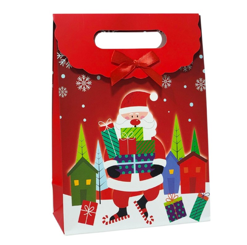 BOLSA DE REGALO NAVIDEÑA MEDIANO 29X19CM